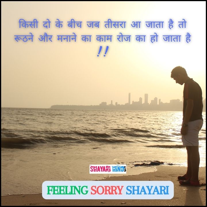 Feeling sorry shayari