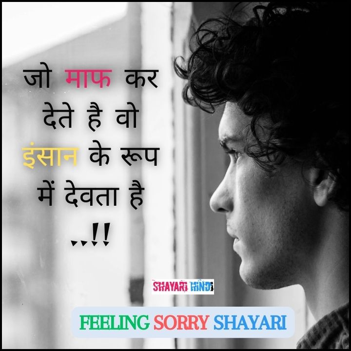 Feeling sorry shayari