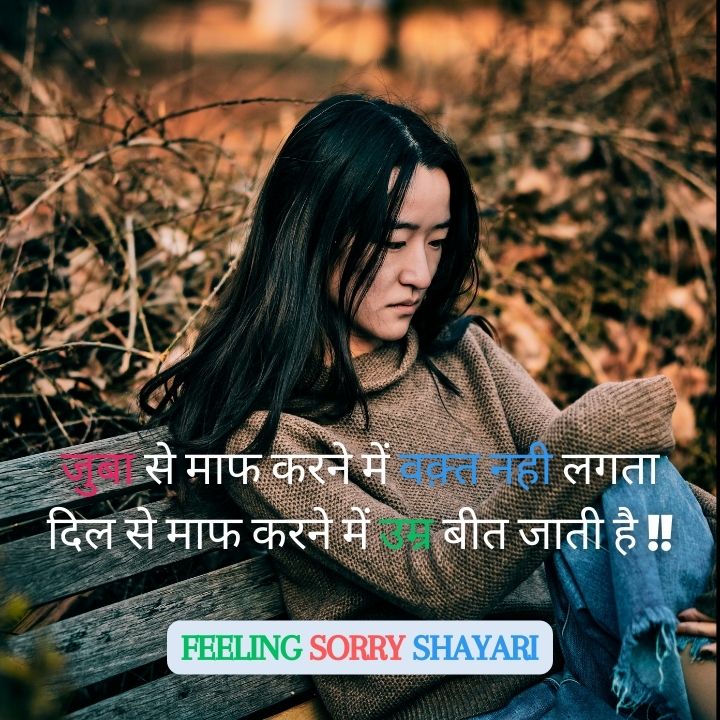 Feeling sorry shayari